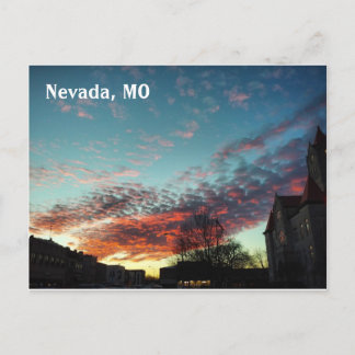 Cartão postal do tribunal e do pôr do sol