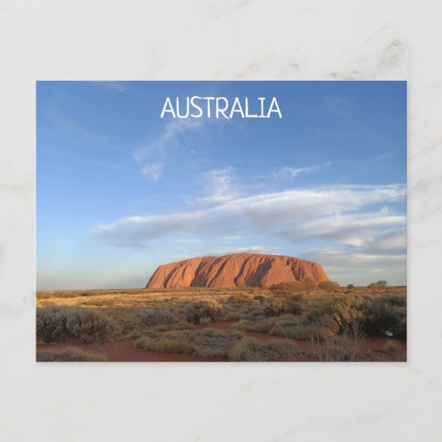 Cartão postal do Uluru Austrália (Frente)