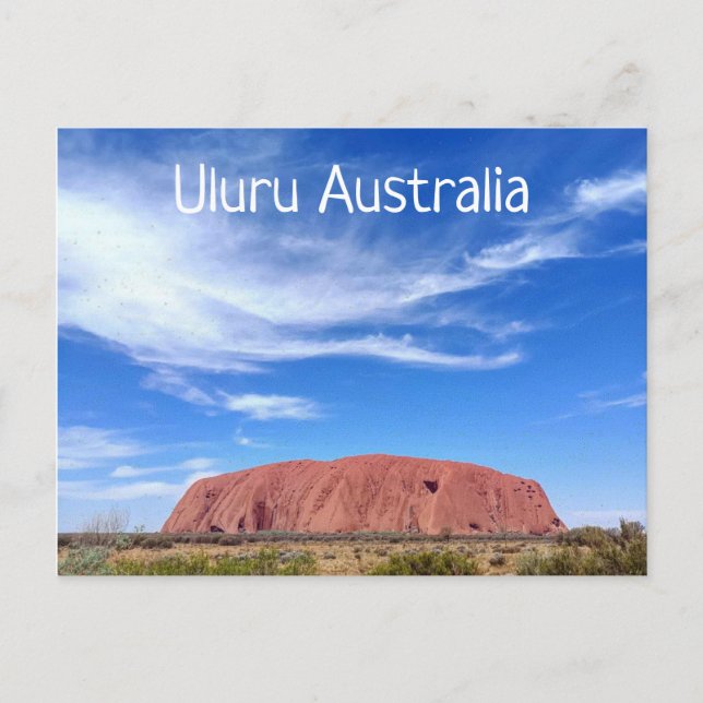 Cartão postal do Uluru Austrália (Frente)