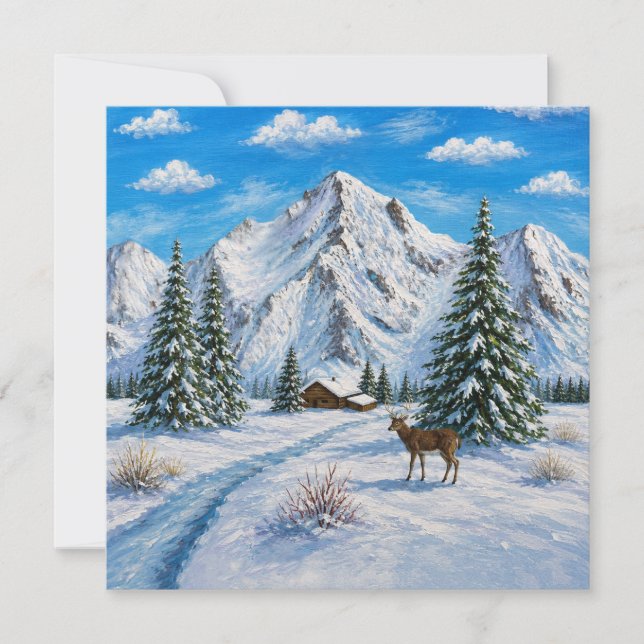 Cartão Postal do Vale da Montanha Nevada (Frente)