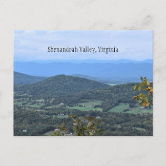 Cartão postal do Vale do Shenandoah