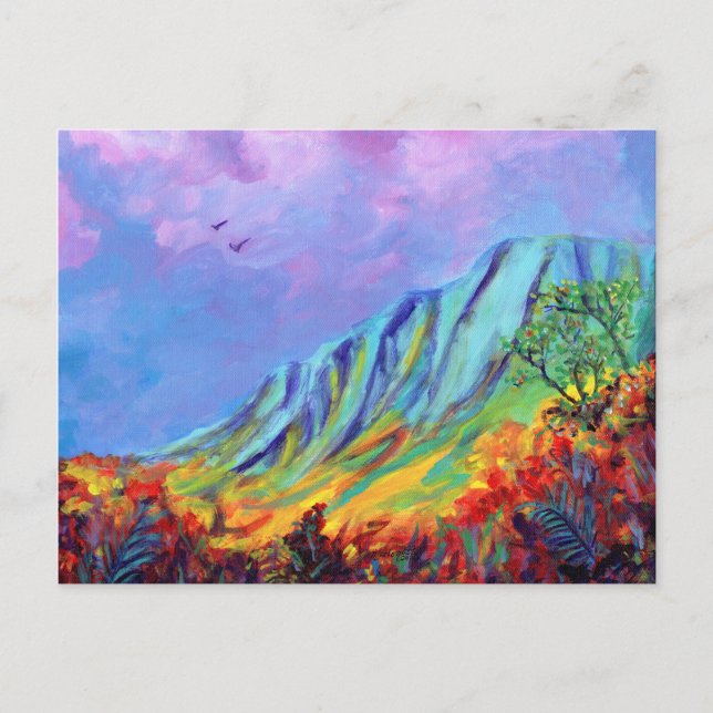 Cartão Postal do Vale Kalalau de Kauai (Frente)