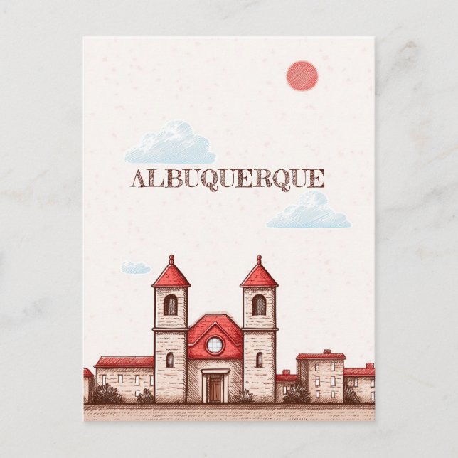Cartão postal do Viagem do Novo México Albuquerque (Frente)