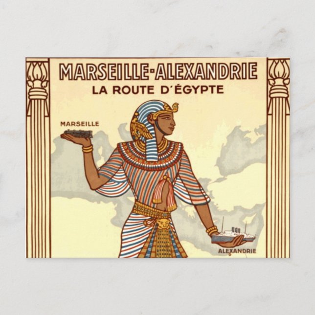 Cartão postal do Viagem do Vintage no Egito (Frente)