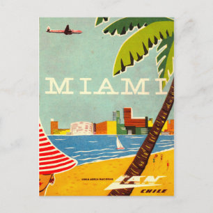 Cartão postal do Viagem Vintage Miami