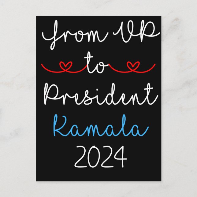 Cartão Postal Do Vice-Presidente Ao Presidente Kamala 2024 VP Ka (Frente)