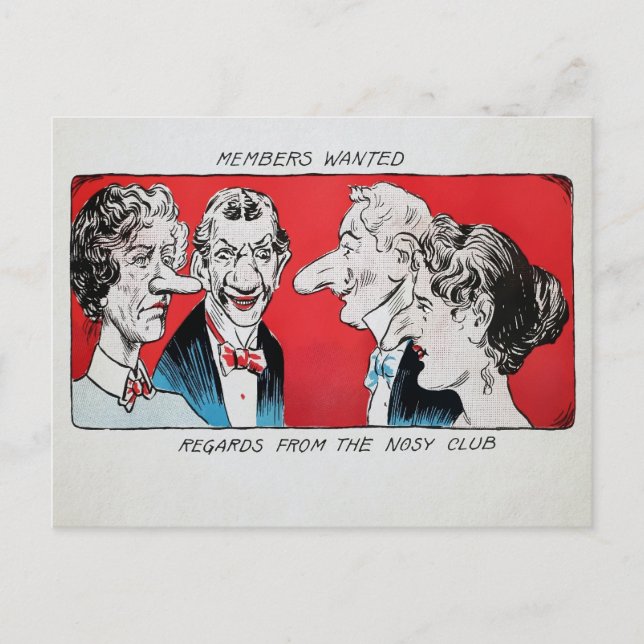 Cartão postal do Vintage Nosy Club (Frente)