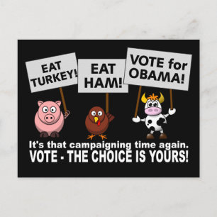 Cartão postal do voto do Obama