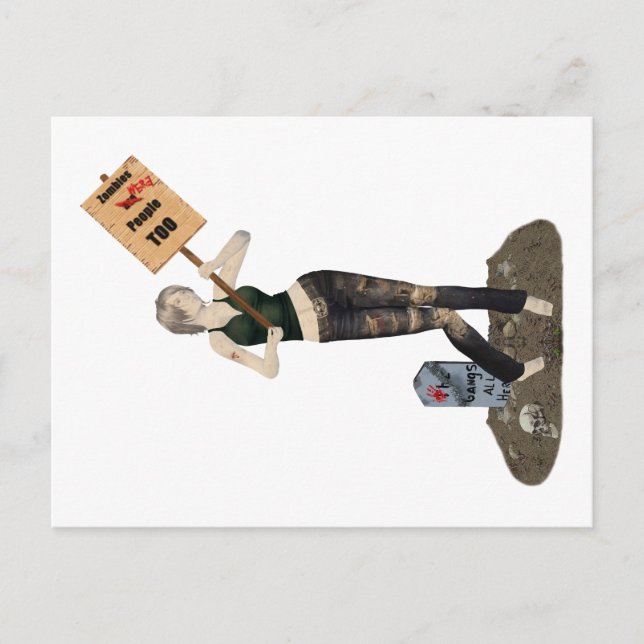 Cartão postal do Zombie Pin Up Girl (Frente)