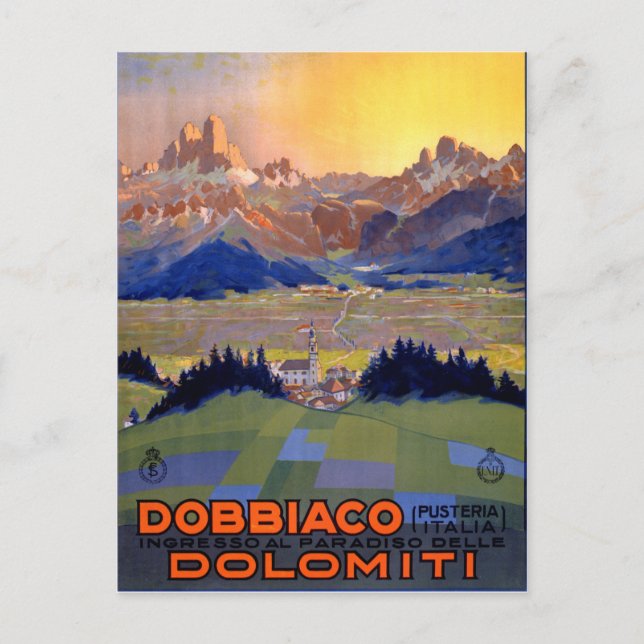 Cartão Postal Dobbiaco Toblach Itália Viagens vintage (Frente)