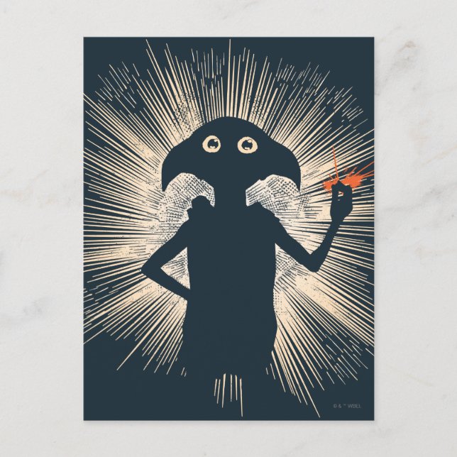 Cartão Postal Dobby Lançando Magia (Frente)