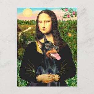 Cartão Postal Doberman 1 - Mona Lisa
