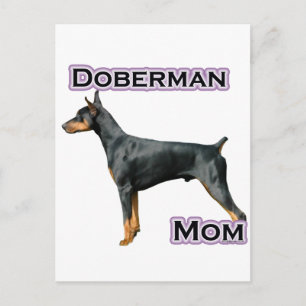 Cartão Postal Doberman Pinscher Mãe 4