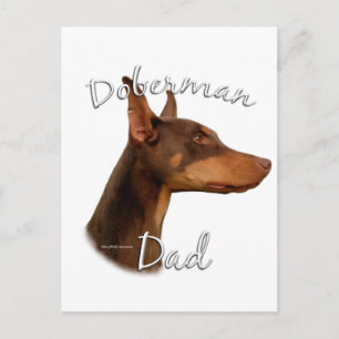 Cartão Postal Doberman Pinscher (vermelho) Pai 2