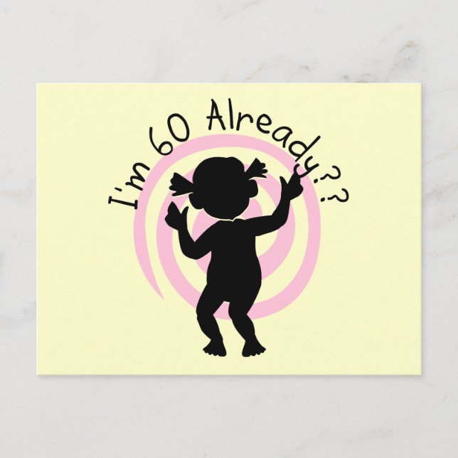 Cartão Postal Dobra de tempo 60 já Camisetas e presentes (Frente)