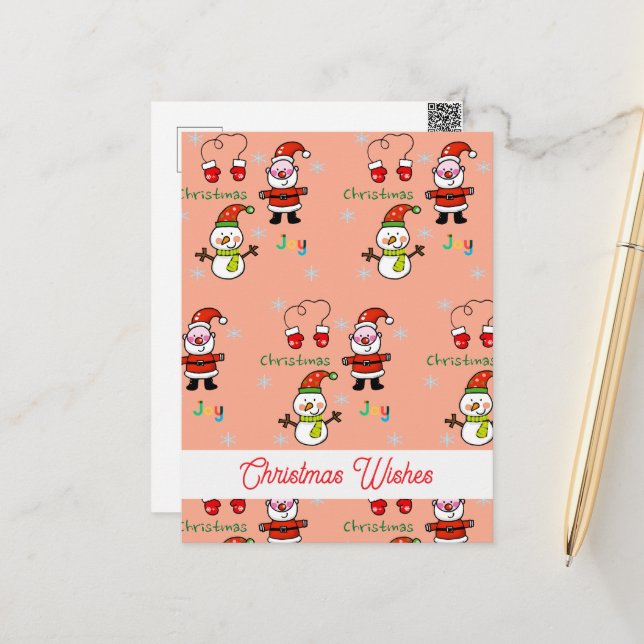 Cartão Postal doce alegria de Natal (Frente/Verso In Situ)