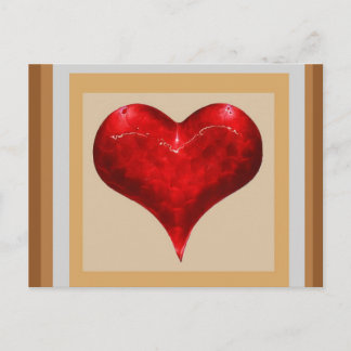 Cartão Postal Doce coração - O amor está no ar