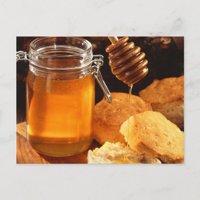 Cartão Postal Doce de Comida de mel (Frente)
