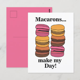 Cartão Postal Doce de Massa de Macaron