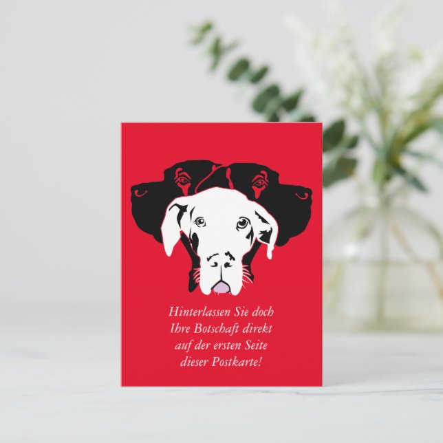 Cartão Postal Doce dogue em branco (Em pé/Frente)
