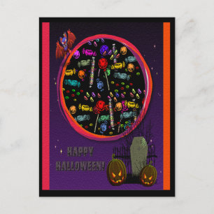 Cartão Postal Doce, Lápide e Jack o' Lanterns