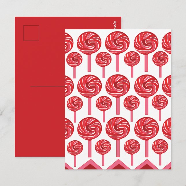 Cartão Postal Doce Pirulito Doce Doce Pirulito Festa (Frente/Verso)