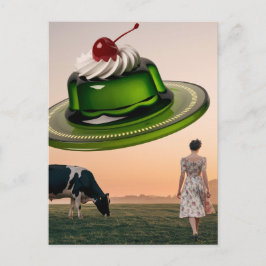 Cartão Postal Doce Tratamento Verde Surreal na Pastagem de Latic