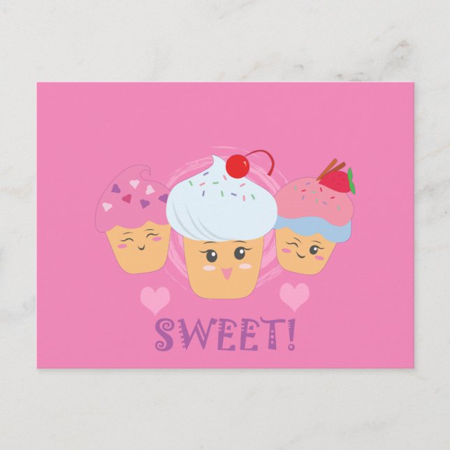 Cartão Postal Doce Treatores - Cupcakes! (Frente)