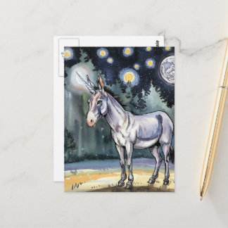 Cartão Postal Doce Unicórnio Burro