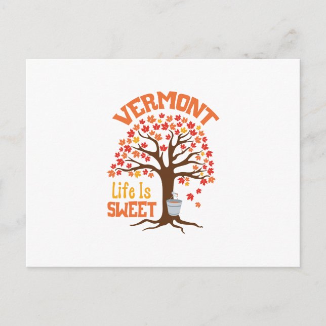 Cartão Postal Doce Vida de Vermont (Frente)