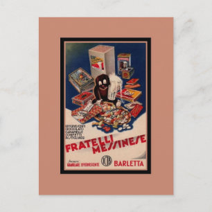 Cartão Postal Doces italianos do vintage que anunciam