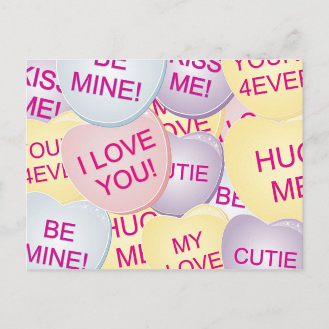 Cartão Postal DocesCorações (Frente)