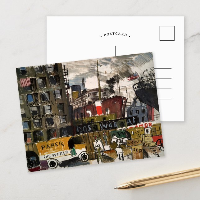 Cartão Postal Docks de Nova York | Joaquín Torres-García (Criador carregado)