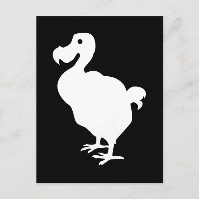 Cartão Postal Dodo Silhouette (Frente)