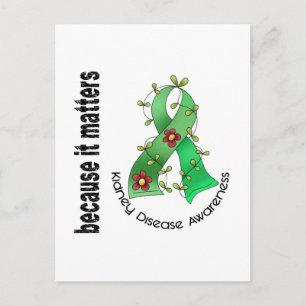 Cartão Postal Doença renal Flor Friso 3