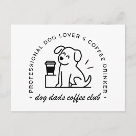 Cartão Postal Dog owner and coffee lover dads club