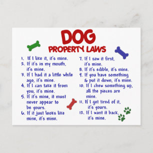 Cartão Postal DOG Property Laws 2