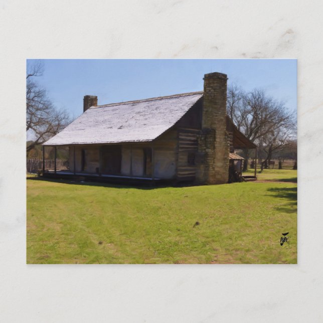 Cartão Postal Dog-trot Cabin (Frente)