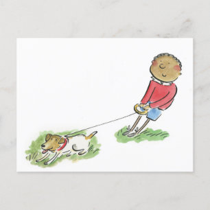 Cartão Postal Dog Walker