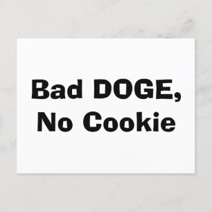 Cartão Postal DOGE Mau, Sem Cookie