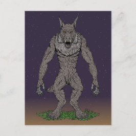 Cartão Postal Dogman Cryptid ou Werewolf
