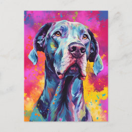 Cartão Postal Dogue Alemão Colorido