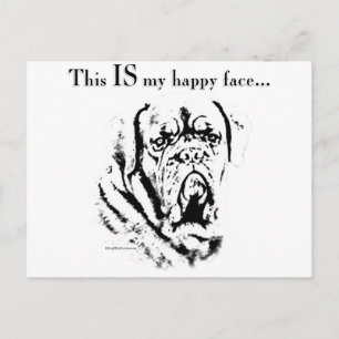 Cartão Postal Dogue Happy Face