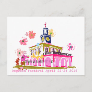 Cartão Postal Dogwood Festival 2016 centro Fayetteville NC