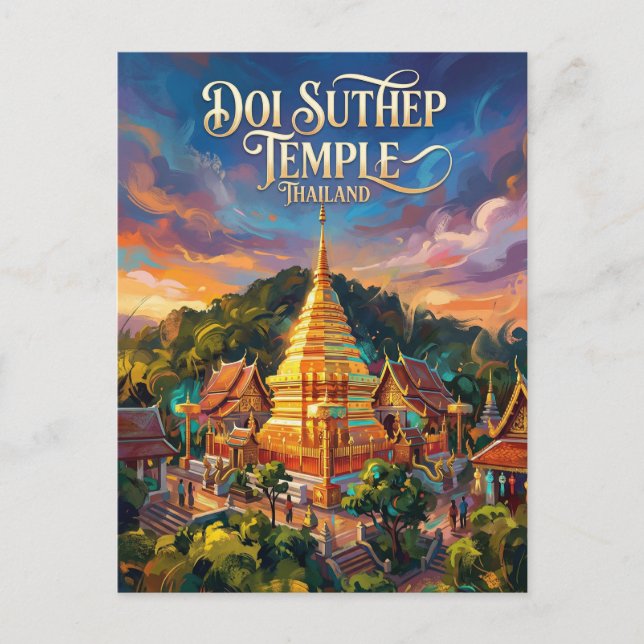 Cartão Postal Doi Suthep Tailândia (Frente)