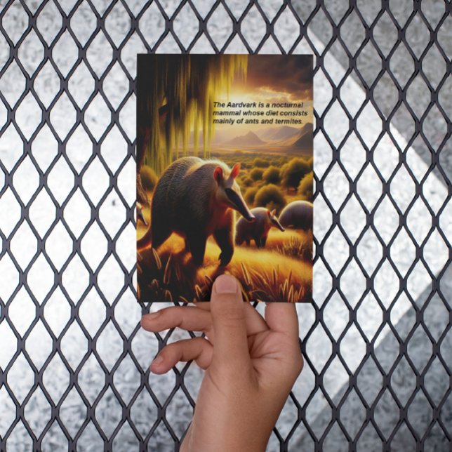 Cartão Postal Dois Aardvark Amor Maternal Tamanduá Ternura (Criador carregado)
