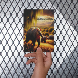 Cartão Postal Dois Aardvark Tender Anteater Amor Materno