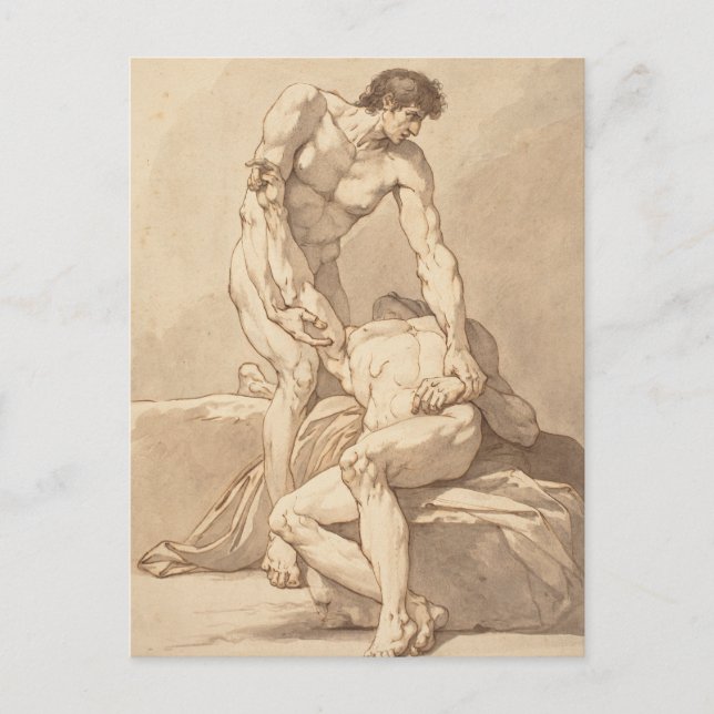 Cartão Postal Dois atletas (Frente)