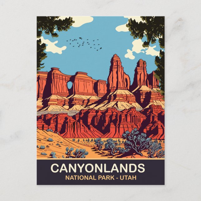 Cartão Postal Dois Bob Arch, Canyonlands, Utah, Viagem (Frente)