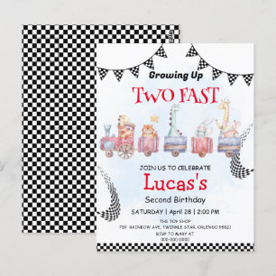Cartão Postal Dois carros de corrida selvagens Safari rápidos Fe